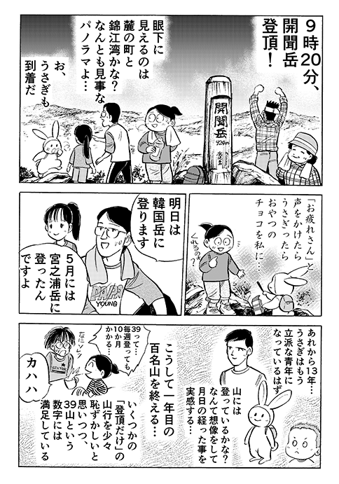 百名山　マンガ　38霧島山/39開聞山